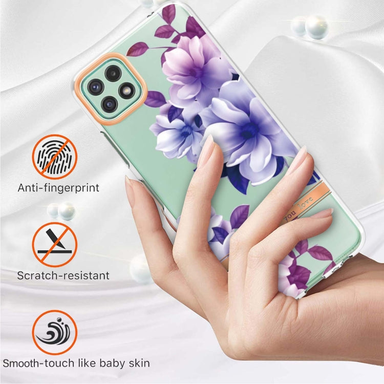 For Samsung Galaxy A22 5G Flowers and Plants Series IMD TPU Phone Case