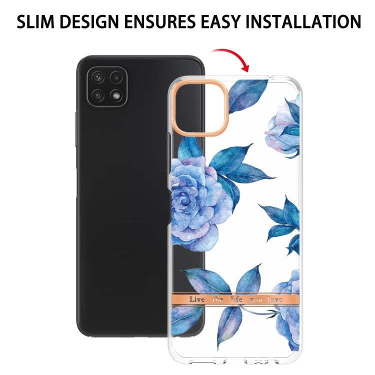 For Samsung Galaxy A22 5G Flowers and Plants Series IMD TPU Phone Case