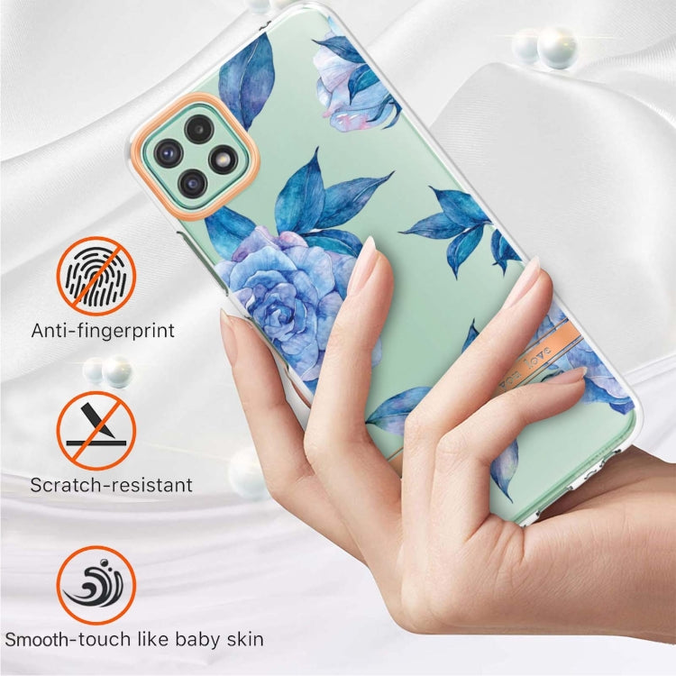 For Samsung Galaxy A22 5G Flowers and Plants Series IMD TPU Phone Case