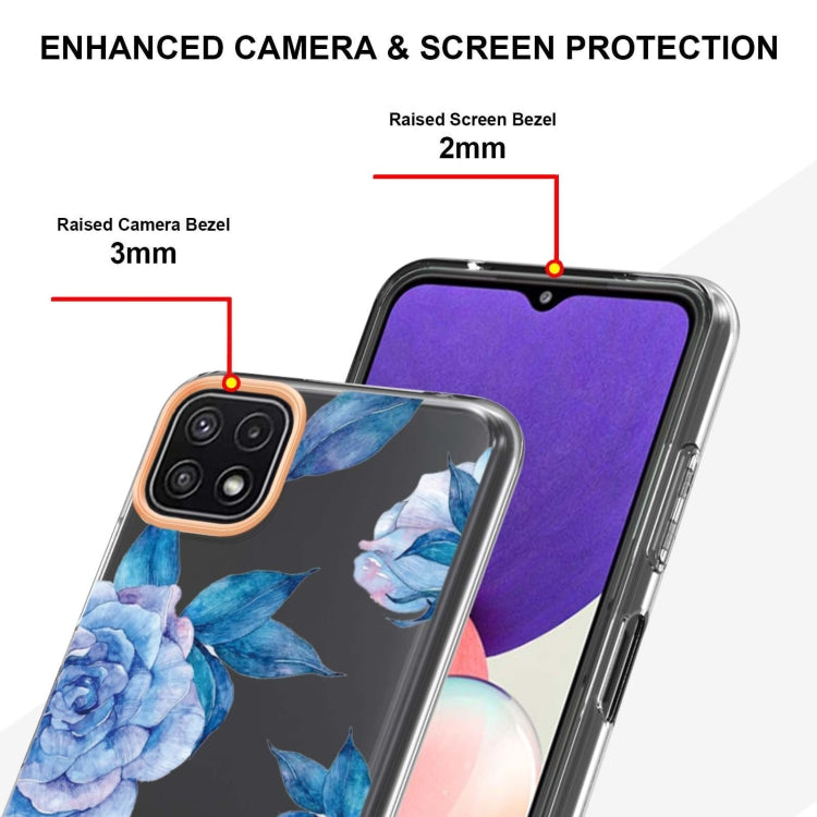 For Samsung Galaxy A22 5G Flowers and Plants Series IMD TPU Phone Case