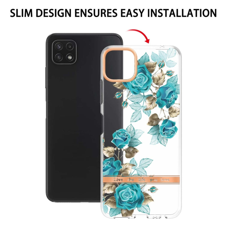 For Samsung Galaxy A22 5G Flowers and Plants Series IMD TPU Phone Case