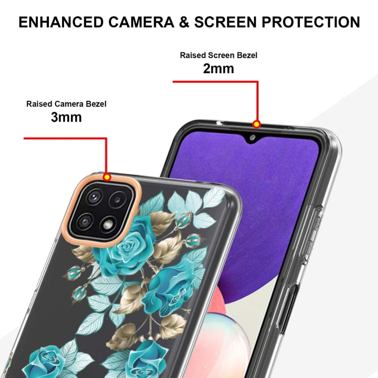 For Samsung Galaxy A22 5G Flowers and Plants Series IMD TPU Phone Case