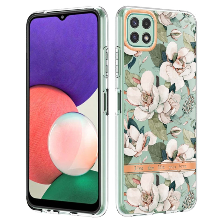 For Samsung Galaxy A22 5G Flowers and Plants Series IMD TPU Phone Case