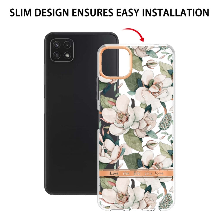 For Samsung Galaxy A22 5G Flowers and Plants Series IMD TPU Phone Case