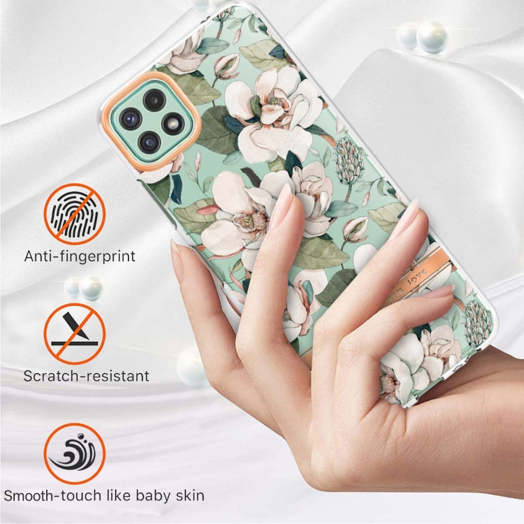 For Samsung Galaxy A22 5G Flowers and Plants Series IMD TPU Phone Case