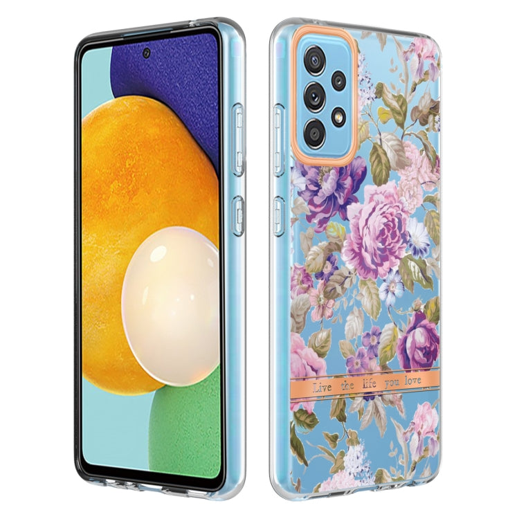 For Samsung Galaxy A52 5G / 4G Flowers and Plants Series IMD TPU Phone Case