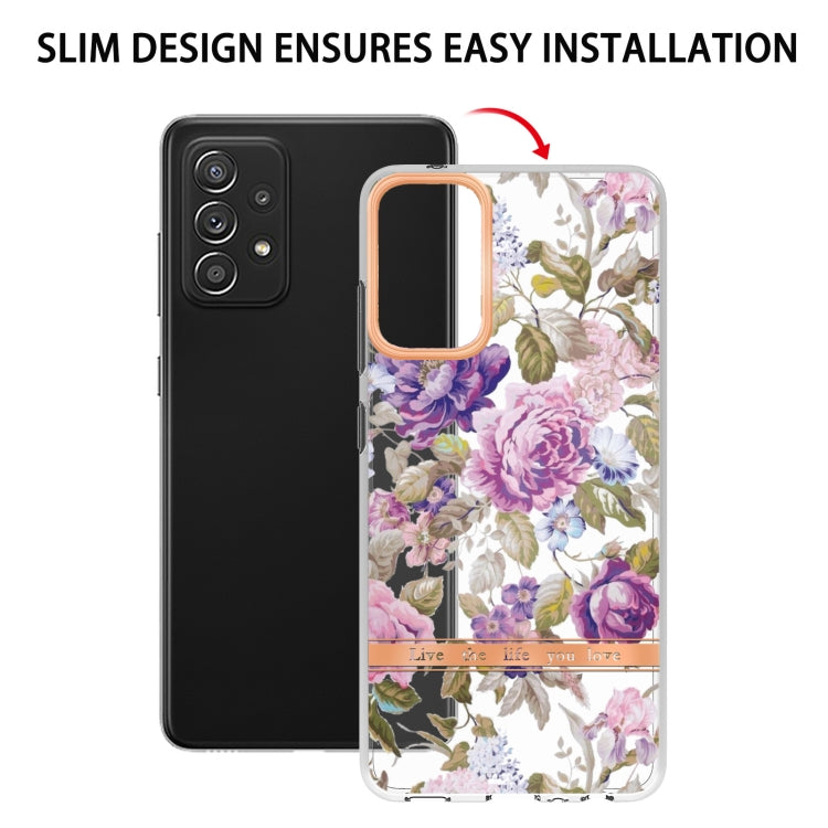 For Samsung Galaxy A52 5G / 4G Flowers and Plants Series IMD TPU Phone Case