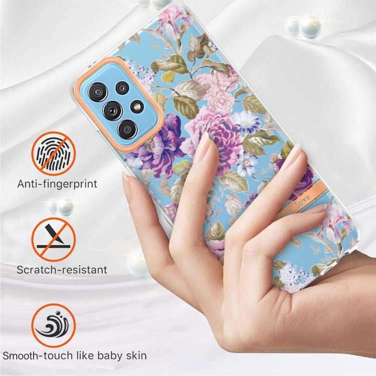For Samsung Galaxy A52 5G / 4G Flowers and Plants Series IMD TPU Phone Case
