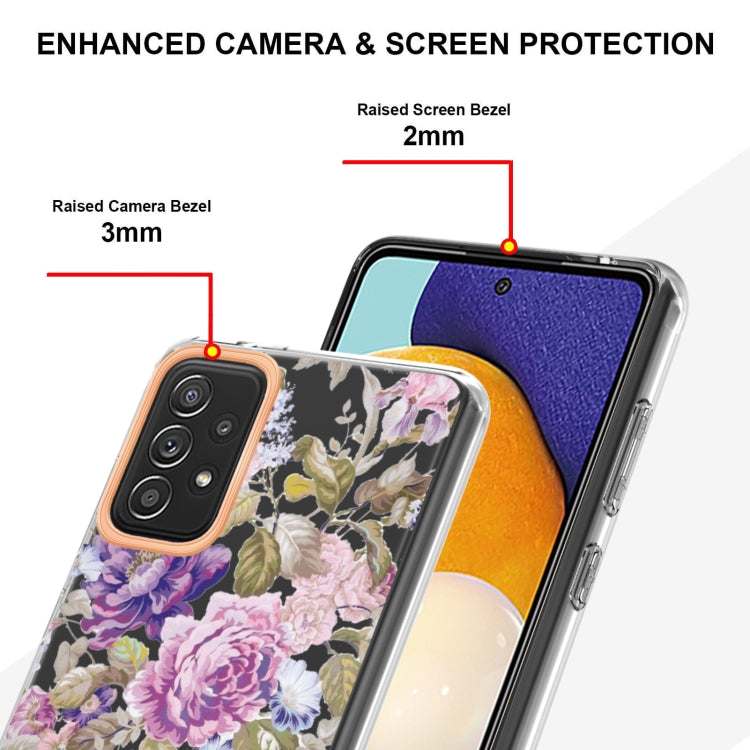For Samsung Galaxy A52 5G / 4G Flowers and Plants Series IMD TPU Phone Case