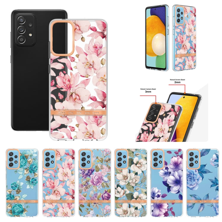 For Samsung Galaxy A52 5G / 4G Flowers and Plants Series IMD TPU Phone Case