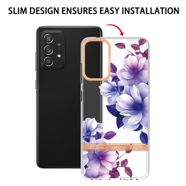 For Samsung Galaxy A52 5G / 4G Flowers and Plants Series IMD TPU Phone Case