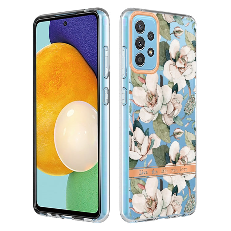For Samsung Galaxy A52 5G / 4G Flowers and Plants Series IMD TPU Phone Case