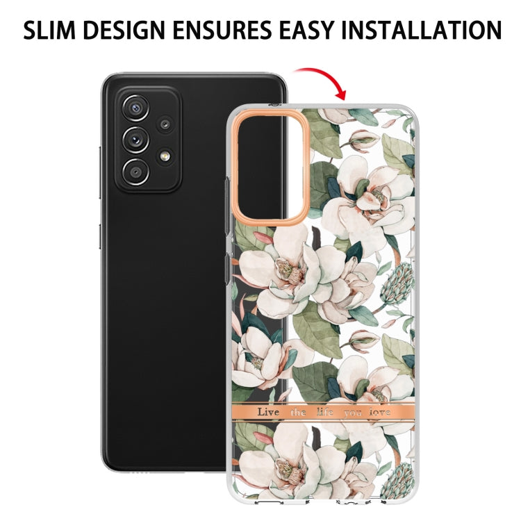 For Samsung Galaxy A52 5G / 4G Flowers and Plants Series IMD TPU Phone Case