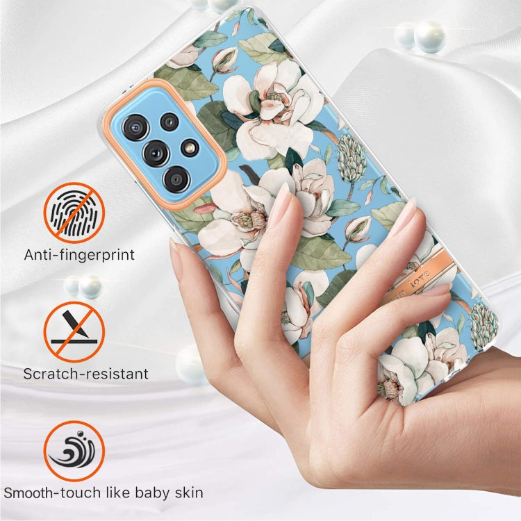 For Samsung Galaxy A52 5G / 4G Flowers and Plants Series IMD TPU Phone Case