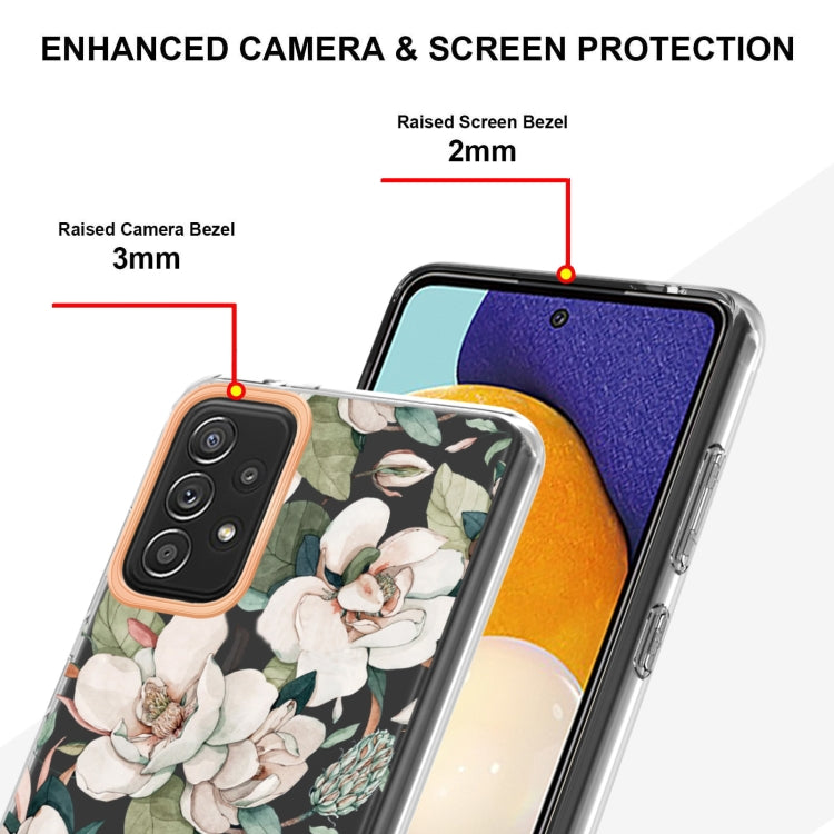 For Samsung Galaxy A52 5G / 4G Flowers and Plants Series IMD TPU Phone Case