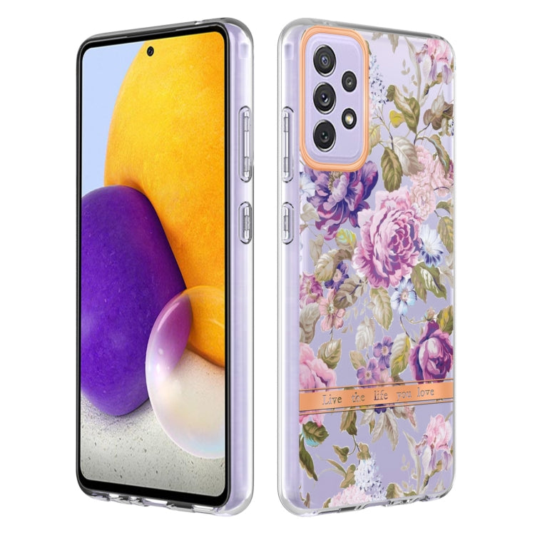 For Samsung Galaxy A72 5G / 4G Flowers and Plants Series IMD TPU Phone Case