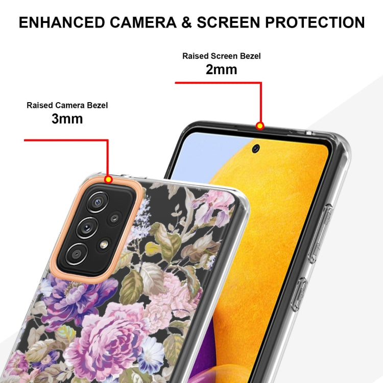 For Samsung Galaxy A72 5G / 4G Flowers and Plants Series IMD TPU Phone Case