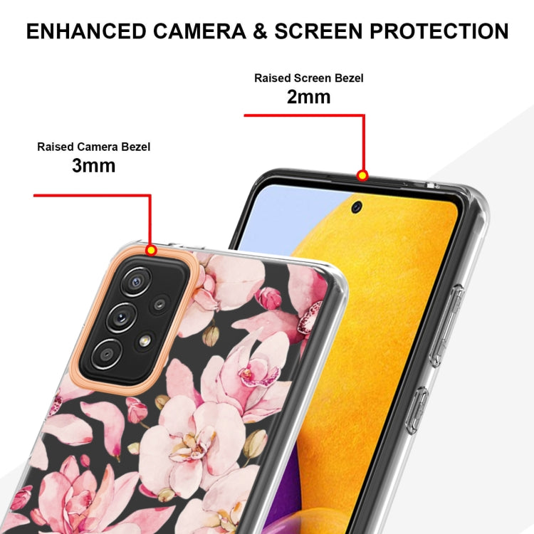 For Samsung Galaxy A72 5G / 4G Flowers and Plants Series IMD TPU Phone Case