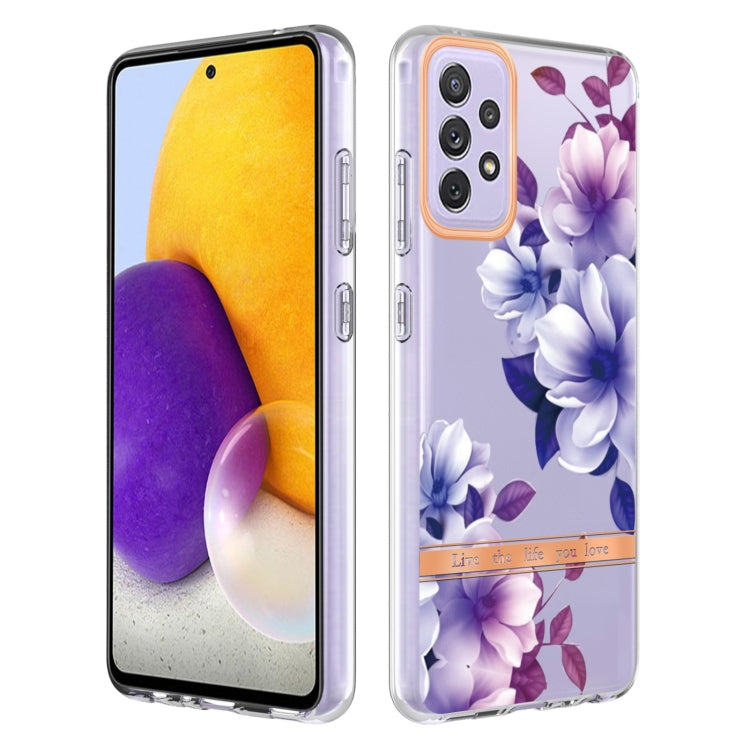 For Samsung Galaxy A72 5G / 4G Flowers and Plants Series IMD TPU Phone Case