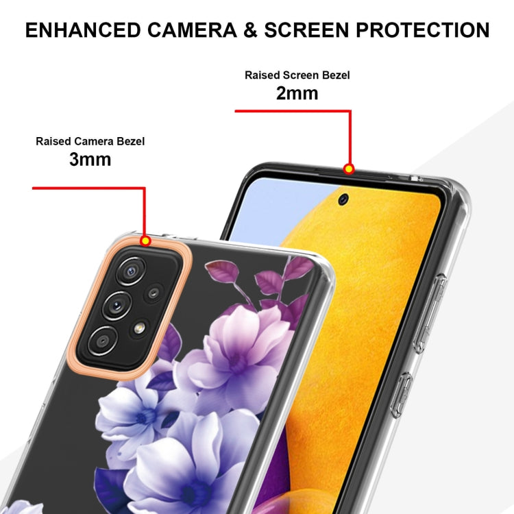 For Samsung Galaxy A72 5G / 4G Flowers and Plants Series IMD TPU Phone Case