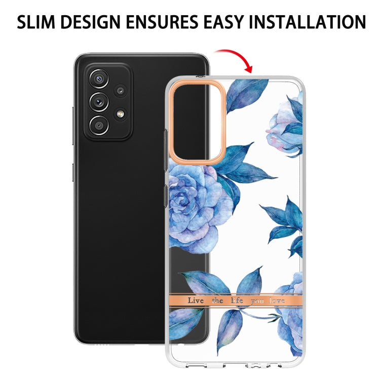 For Samsung Galaxy A72 5G / 4G Flowers and Plants Series IMD TPU Phone Case