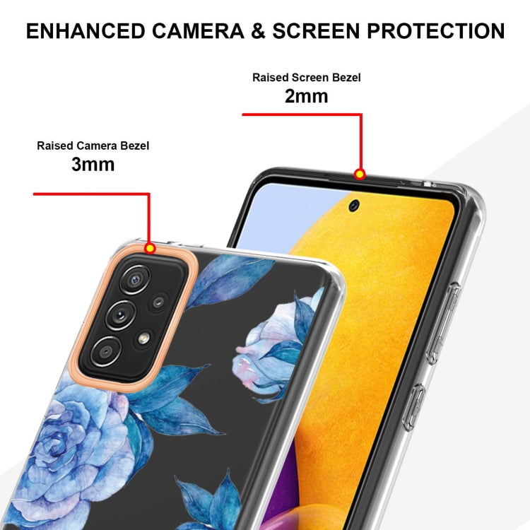For Samsung Galaxy A72 5G / 4G Flowers and Plants Series IMD TPU Phone Case