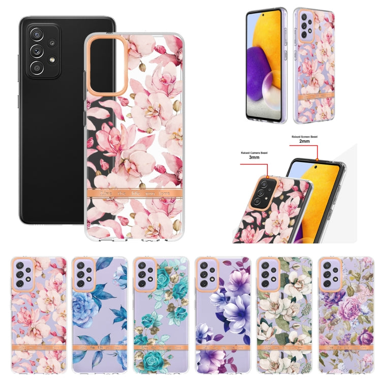For Samsung Galaxy A72 5G / 4G Flowers and Plants Series IMD TPU Phone Case