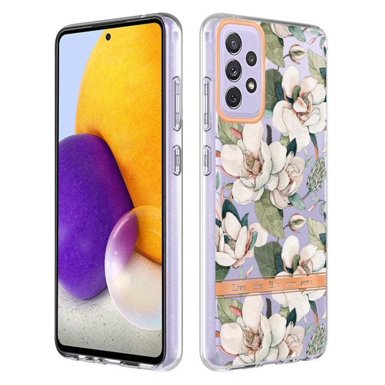 For Samsung Galaxy A72 5G / 4G Flowers and Plants Series IMD TPU Phone Case