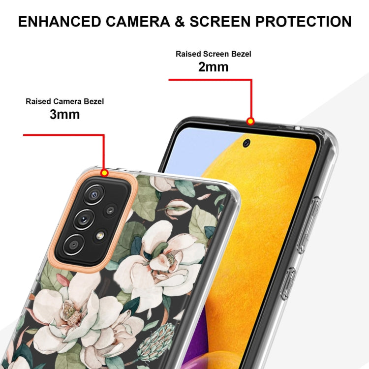 For Samsung Galaxy A72 5G / 4G Flowers and Plants Series IMD TPU Phone Case