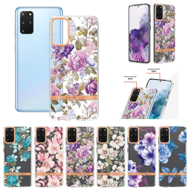 For Samsung Galaxy S20+ Flowers and Plants Series IMD TPU Phone Case