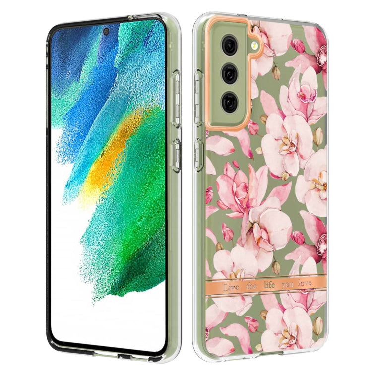 For Samsung Galaxy S21 FE 5G Flowers and Plants Series IMD TPU Phone Case