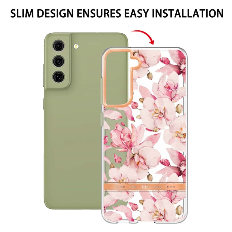For Samsung Galaxy S21 FE 5G Flowers and Plants Series IMD TPU Phone Case