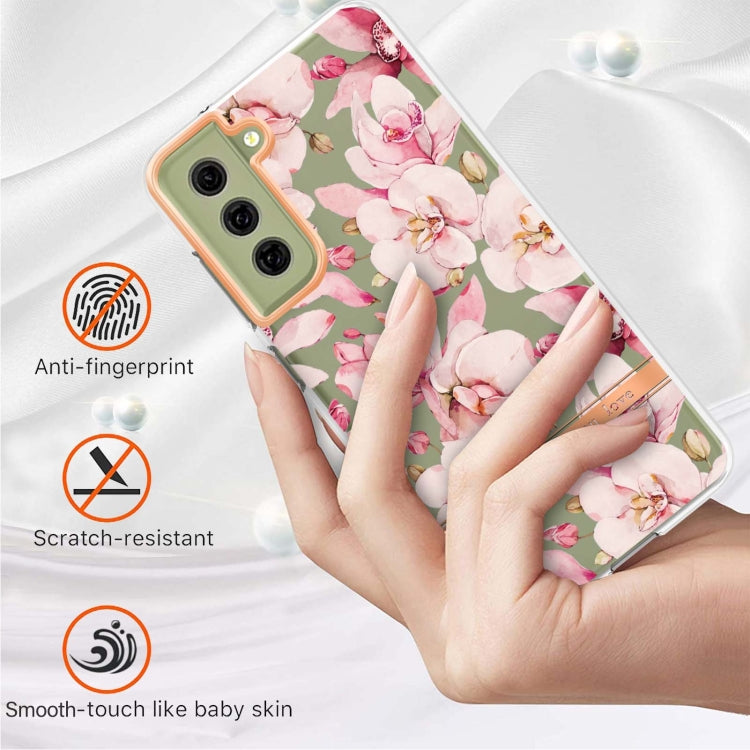 For Samsung Galaxy S21 FE 5G Flowers and Plants Series IMD TPU Phone Case