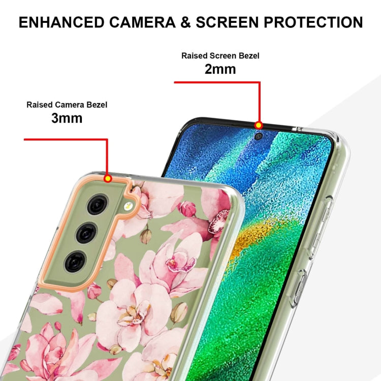 For Samsung Galaxy S21 FE 5G Flowers and Plants Series IMD TPU Phone Case