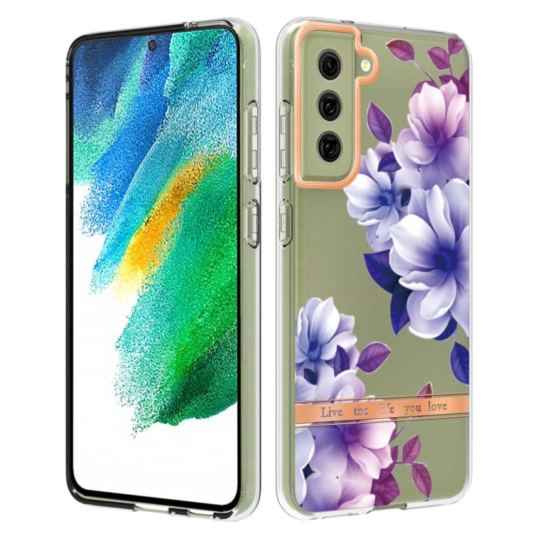 For Samsung Galaxy S21 FE 5G Flowers and Plants Series IMD TPU Phone Case