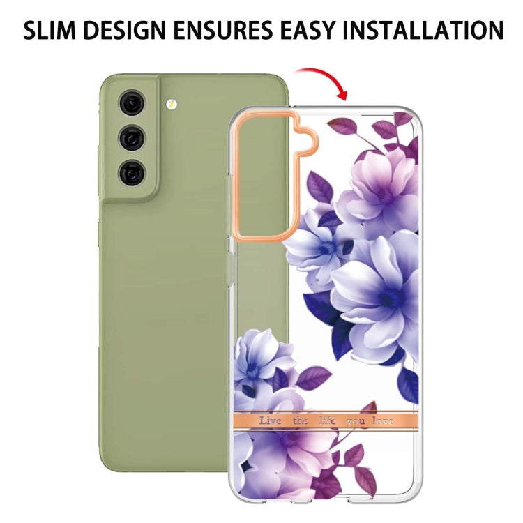 For Samsung Galaxy S21 FE 5G Flowers and Plants Series IMD TPU Phone Case