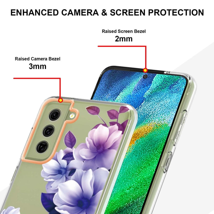 For Samsung Galaxy S21 FE 5G Flowers and Plants Series IMD TPU Phone Case