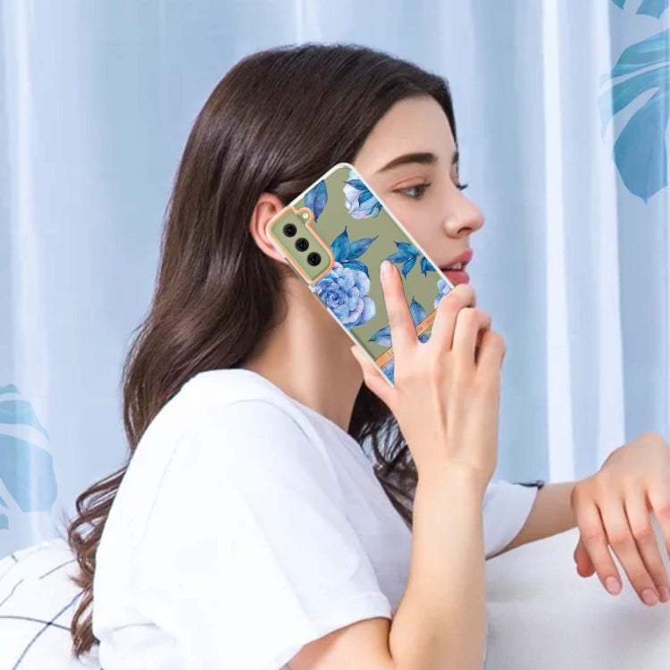 For Samsung Galaxy S21 FE 5G Flowers and Plants Series IMD TPU Phone Case