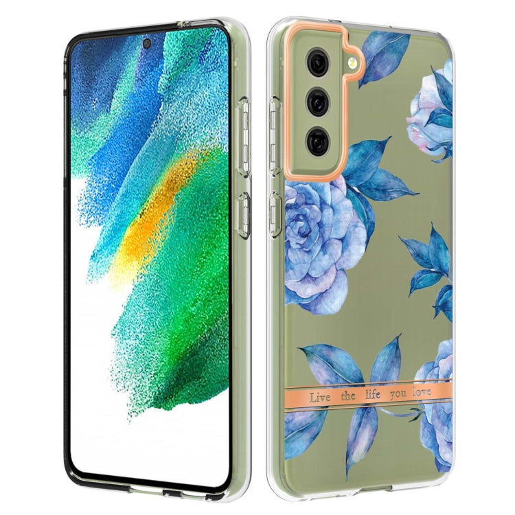 For Samsung Galaxy S21 FE 5G Flowers and Plants Series IMD TPU Phone Case