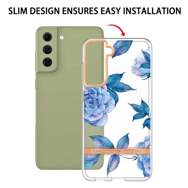For Samsung Galaxy S21 FE 5G Flowers and Plants Series IMD TPU Phone Case
