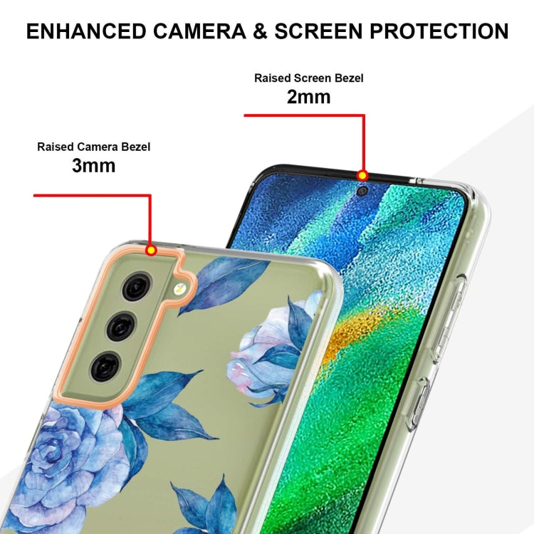 For Samsung Galaxy S21 FE 5G Flowers and Plants Series IMD TPU Phone Case