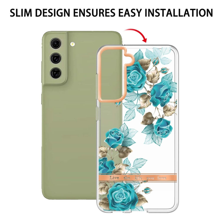 For Samsung Galaxy S21 FE 5G Flowers and Plants Series IMD TPU Phone Case