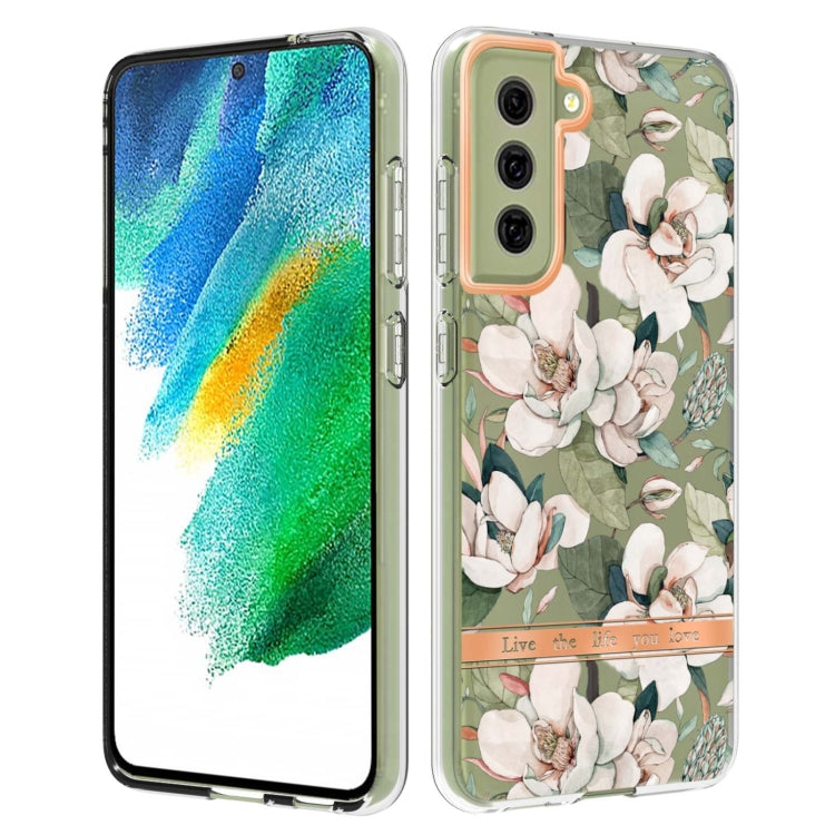 For Samsung Galaxy S21 FE 5G Flowers and Plants Series IMD TPU Phone Case