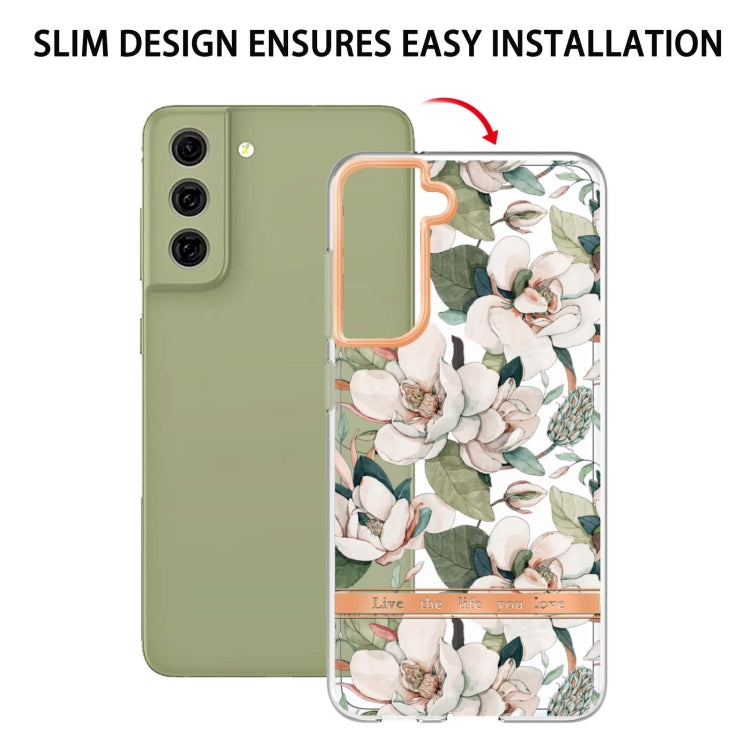 For Samsung Galaxy S21 FE 5G Flowers and Plants Series IMD TPU Phone Case