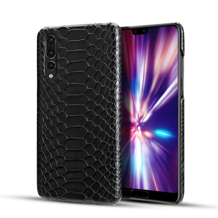 For Huawei P20 Snakeskin Texture PC + PU Case