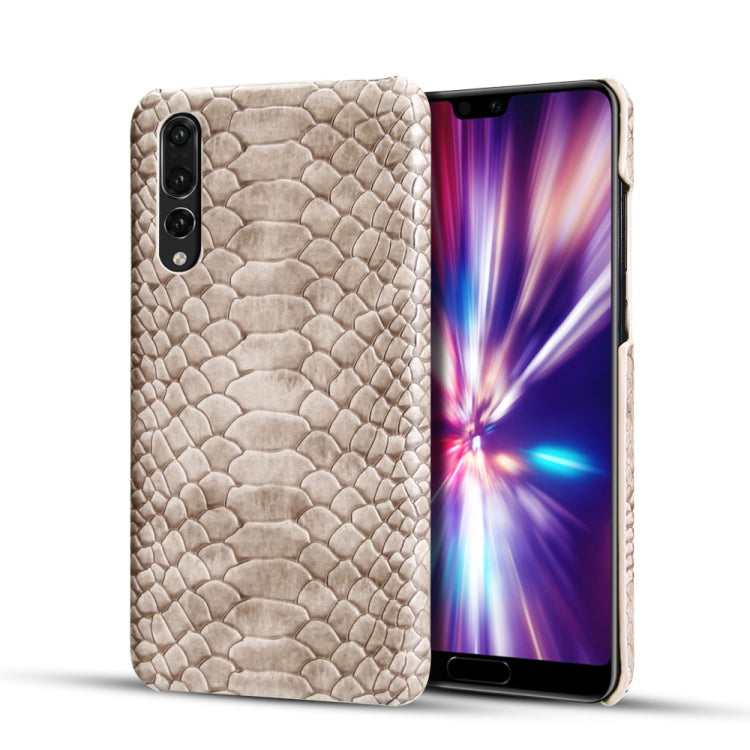 For Huawei P20 Snakeskin Texture PC + PU Case