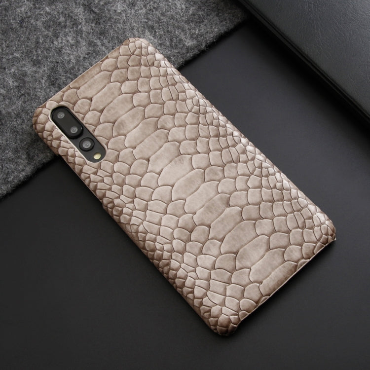 For Huawei P20 Snakeskin Texture PC + PU Case
