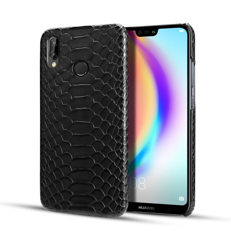 For Huawei P20 Lite Snakeskin Texture PC + PU Case