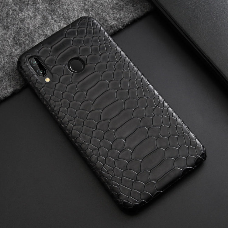 For Huawei P20 Lite Snakeskin Texture PC + PU Case