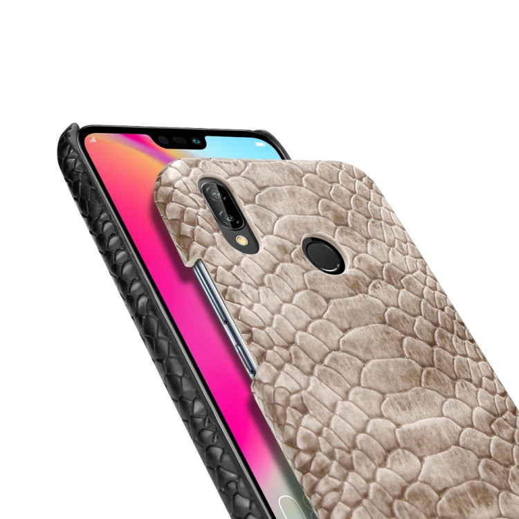 For Huawei P20 Lite Snakeskin Texture PC + PU Case